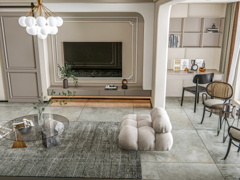 Living room interior scene 14 3D Model
