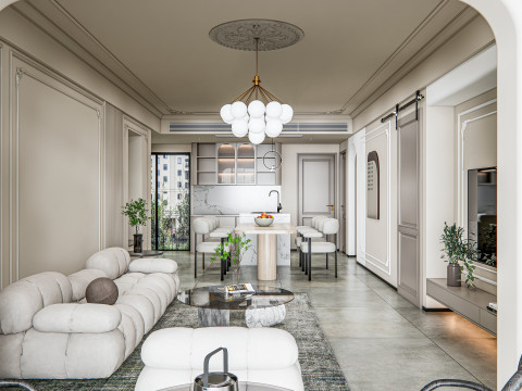 Living room interior scene 14 3D Model