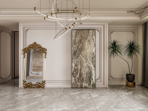 Living room interior scene 15 3D Model