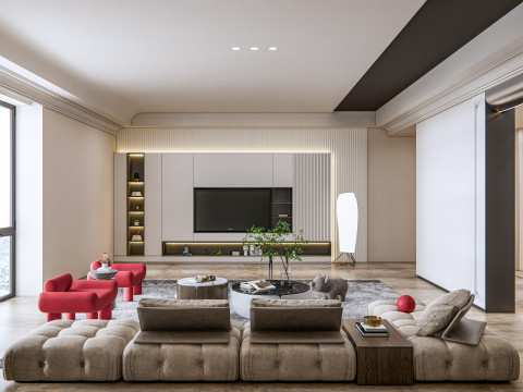 Living room interior scene 16 3Dモデル