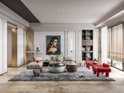 Living room interior scene 16 3D 모델