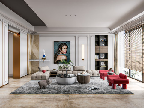 Living room interior scene 16 3D 모델