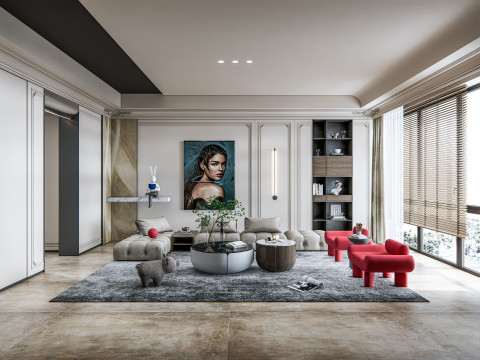 Living room interior scene 16 3D 모델