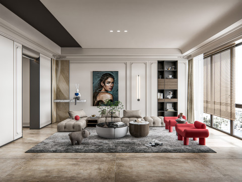 Living room interior scene 16 3D 모델