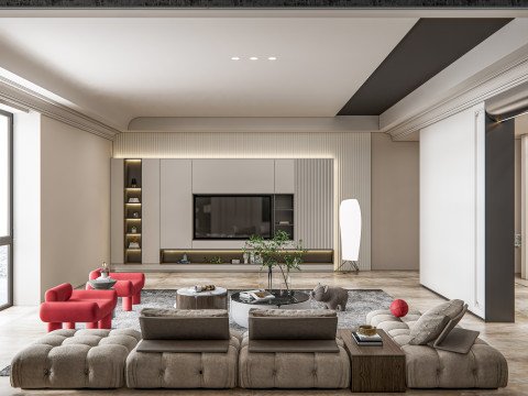Living room interior scene 16 3D 모델
