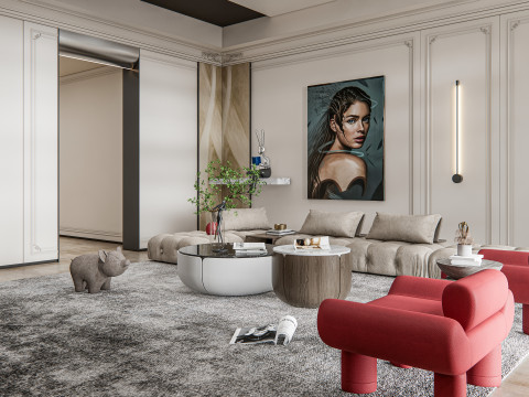 Living room interior scene 16 3D 모델