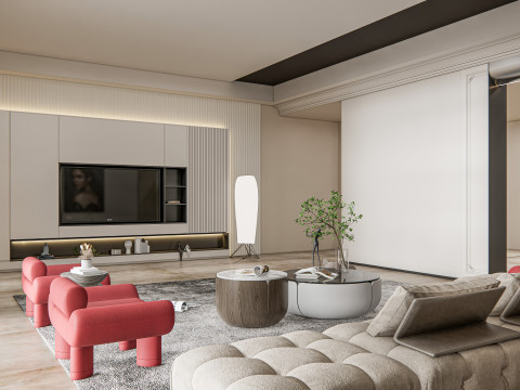 Living room interior scene 16 3D 모델