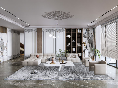 Living room interior scene 17 3D 模型