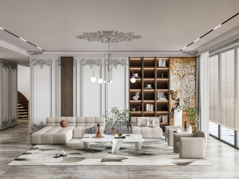 Living room interior scene 17 3D 模型