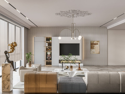 Living room interior scene 17 3D 模型