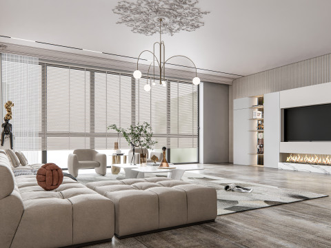Living room interior scene 17 3D 模型