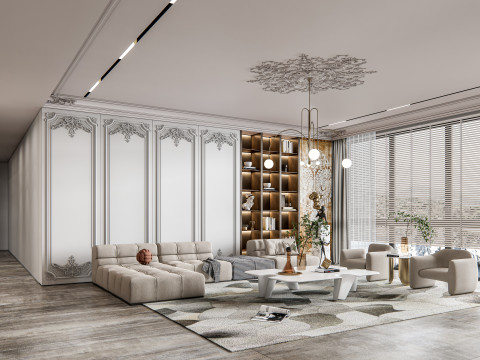 Living room interior scene 17 3D 模型