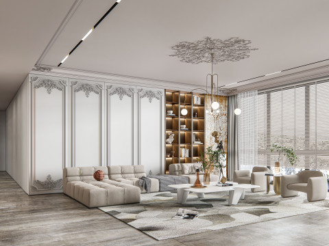 Living room interior scene 17 3D 模型