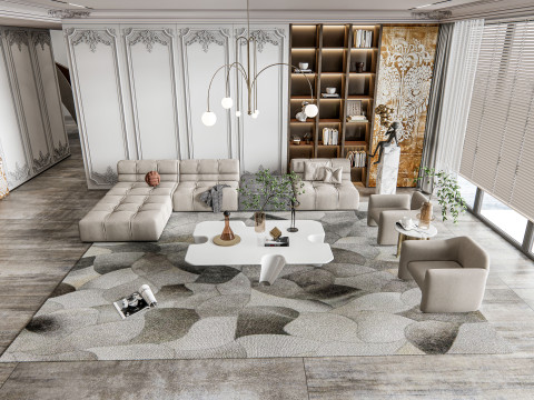 Living room interior scene 17 3D 模型