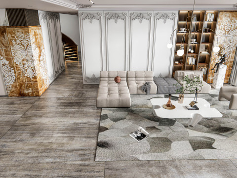 Living room interior scene 17 3D 模型