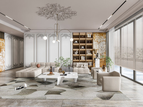 Living room interior scene 17 3D 模型