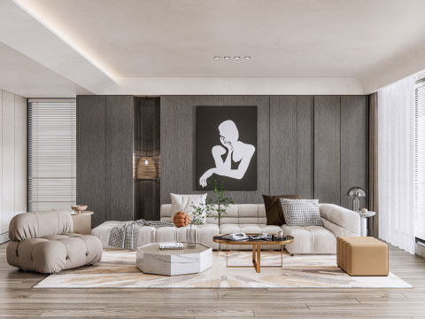 Living room interior scene 18 3D 模型