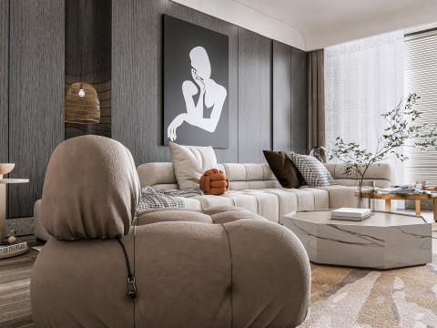 Living room interior scene 18 3D 模型