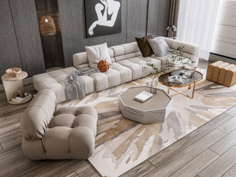 Living room interior scene 18 3D 模型