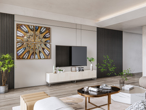Living room interior scene 18 3D 模型