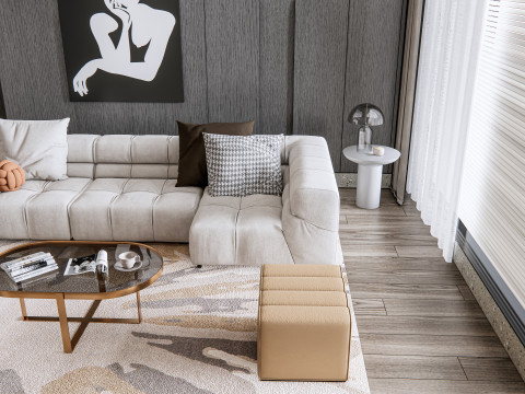 Living room interior scene 18 3D 模型