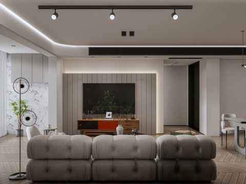 Living room interior scene 19 3D 모델