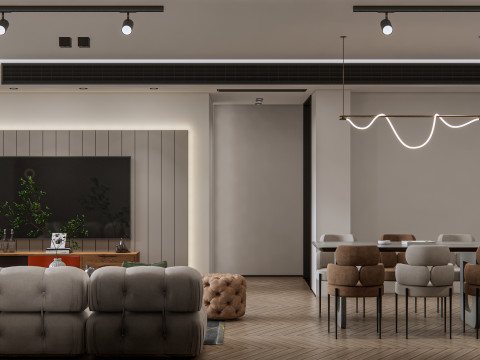 Living room interior scene 19 3D 모델