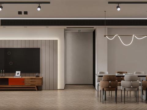 Living room interior scene 19 3D 모델