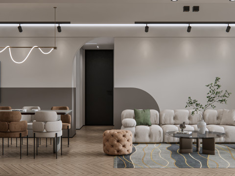 Living room interior scene 19 3D 모델