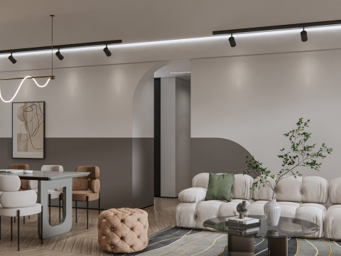 Living room interior scene 19 3D 모델
