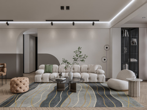 Living room interior scene 19 3D 모델