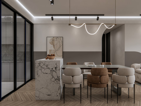 Living room interior scene 19 3D 모델