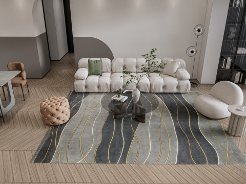 Living room interior scene 19 3D 모델