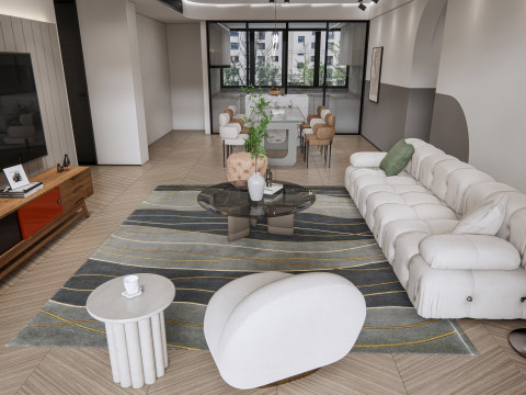 Living room interior scene 19 3D 모델