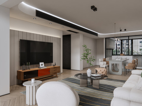 Living room interior scene 19 3D 모델
