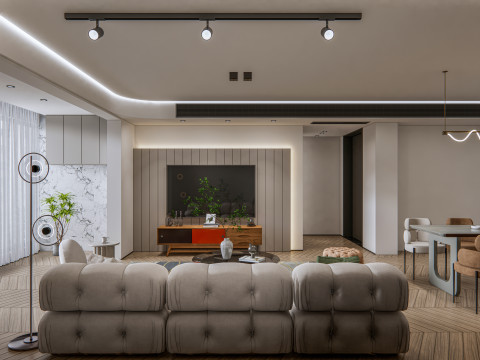 Living room interior scene 19 3D 모델
