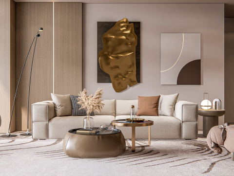 Living room interior scene 20 3D Model