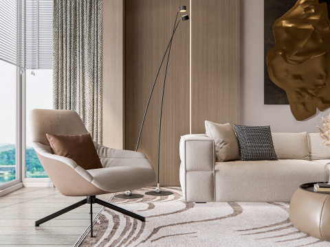 Living room interior scene 20 3D Model