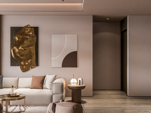 Living room interior scene 20 3D Model