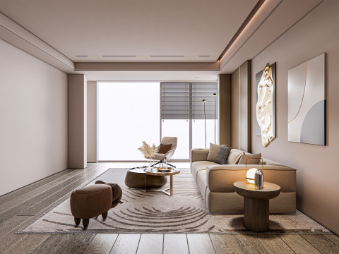 Living room interior scene 20 3D Model