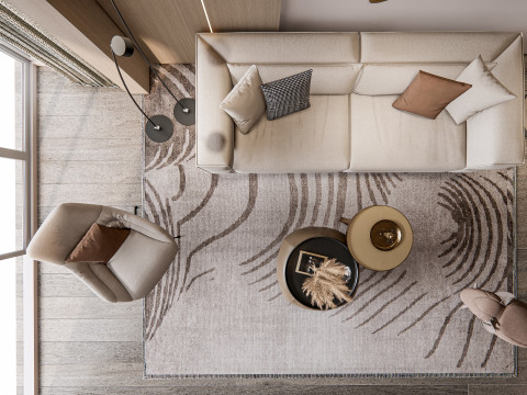 Living room interior scene 20 3D Model