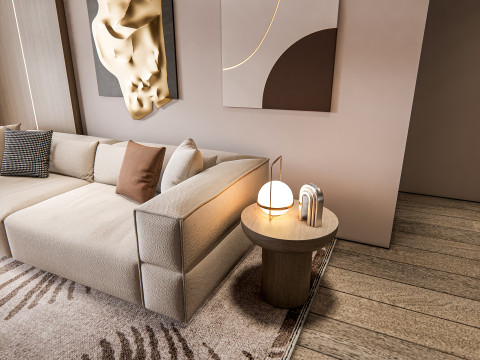 Living room interior scene 20 3D Model