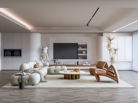 Living room interior scene 21 3Dモデル