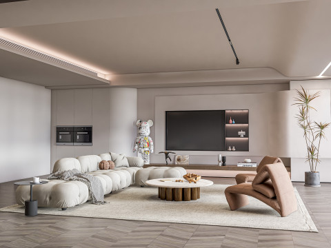 Living room interior scene 21 3D 모델