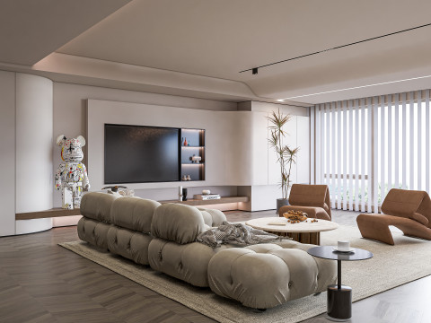 Living room interior scene 21 3D 모델