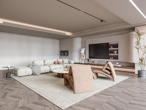 Living room interior scene 21 3D 모델