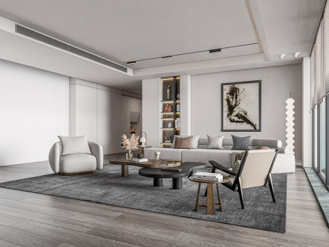 Living room interior scene 22 3D-Modell