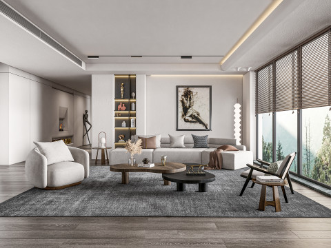 Living room interior scene 22 3D-Modell