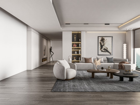 Living room interior scene 22 3D-Modell