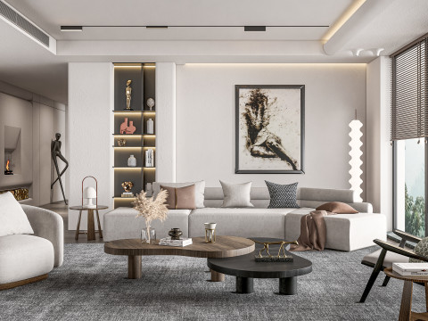 Living room interior scene 22 3D-Modell